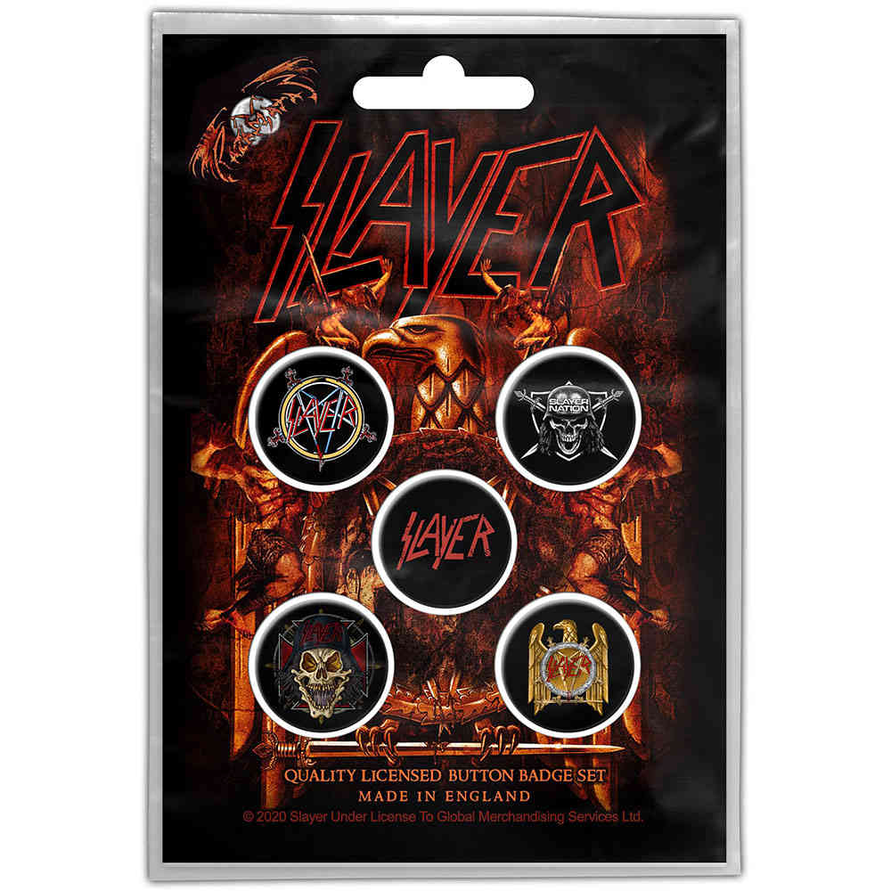 Slayer - Eagle Button pin - 5er Set - Mehrfarben